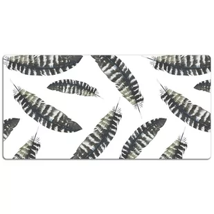 Podkładka na biurko Pióra w stylu Boho 120x60 cm, Dywanomat - Podkładki na biurko - miniaturka - grafika 1