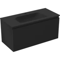 Szafki łazienkowe - Mexen Orio szafka łazienkowa 100 cm z umywalką Vela, 1 szuflada, czarna mat - 91A10-10047-1-BF71-W23M71 - miniaturka - grafika 1