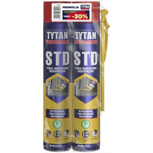 Piana niskoprężna wężykowa STD wielosezonowa ERGO 750ml Tytan Professional 2 sztuki - Pianki montażowe - miniaturka - grafika 1