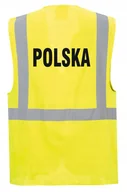 Odzież robocza - Kamizelka odblaskowa POLSKA - kieszenie, nadruk, rozmiar XXL - miniaturka - grafika 1