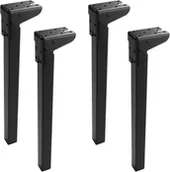 Zawiasy, okucia i inne akcesoria - Zestaw 4 składanych nóg stołowych, 35 cm, kąt 90 stopni, kolor czarny, do stolika kawowego, łóżka i sofy. - miniaturka - grafika 1