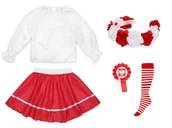 Dresy i komplety dla dziewczynek - ZESTAW NARODOWY BIAŁO-CZERWONY 98-110 5el - miniaturka - grafika 1