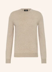 Zegna Sweter Z Kaszmiru beige - Moda i Uroda OUTLET - miniaturka - grafika 1