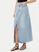 Spódnice - Pepe Jeans Spódnica jeansowa PL901211 Niebieski Regular Fit - miniaturka - grafika 1