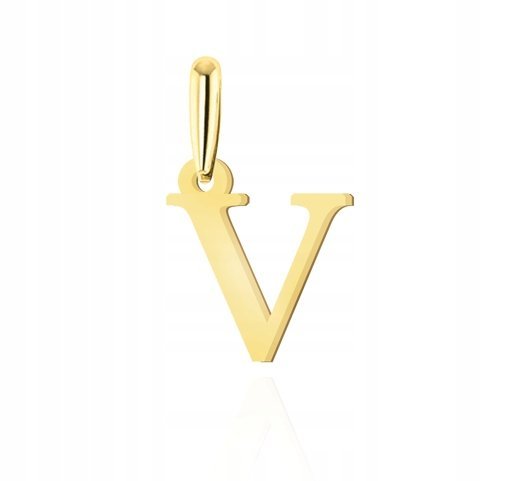 ZŁOTA ZAWIESZKA CHARMS LITERKA V 585