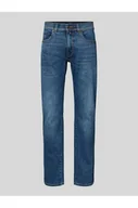 Spodnie męskie - Jeansy o kroju tapered fit z 5 kieszeniami model LYON - Pierre Cardin - miniaturka - grafika 1