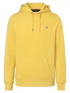 Gant - Męska bluza z kapturem, żółty - Bluzy męskie - miniaturka - grafika 1