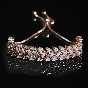 Bransoletka STAL SZLACHENTA POZŁACANA rose gold - Bransoletki - miniaturka - grafika 1