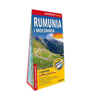 Rumunia i Mołdawia laminowana mapa samochodowo-turystyczna 1:800 000 - Opracowanie zbiorowe - książka - Przewodniki - miniaturka - grafika 1