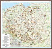 Mapy i plansze edukacyjne - EkoGraf, Polska mapa ścienna zamków na podkładzie do wpinania - pinboard, 1:700 000 - miniaturka - grafika 1