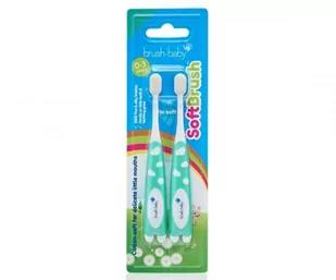 Brush-Baby SOFT BRUSH - pierwsza szczoteczka (0-3lat) - 2szt. - Szczoteczki do zębów dla dzieci - miniaturka - grafika 1