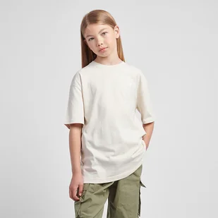 Koszulka dziecięca New Balance LAKG0001LIN  beżowa - Koszulki i topy damskie - miniaturka - grafika 1
