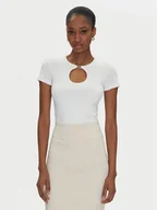 Bluzki damskie - Rinascimento Bluzka CFC0122547003 Biały Regular Fit - miniaturka - grafika 1