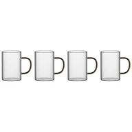 Kubki - Komplet 4 szklanek RENZA, żaroodporne, żółty uchwyt, 300 ml - miniaturka - grafika 1