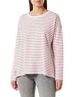 LTB Jeans Damska koszulka z długim rękawem, Off White Orange Com Stripe 13651, M, Off White Orange Com Stripe 13651, M - Koszulki i topy damskie - miniaturka - grafika 1