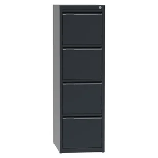KOVONA Metalowa szafa kartotekowa A4, 4 szuflady, kolor antracyt G23040.2.V6.2.2 - Szafy biurowe - miniaturka - grafika 1