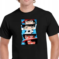 Koszulki męskie - P169 KOSZULKA KAPITAN TSUBASA JASTRZĄB ANIME BAWEŁNA PREZENT CZARNA S - miniaturka - grafika 1