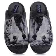 Kapcie męskie - Pantofle męskie hiszpańskie Neles 4724.697 GRIS R.41 - miniaturka - grafika 1