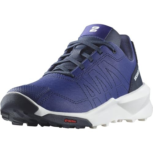 Salomon Dziecięce buty do biegania w terenie, uniseks, Niebieski druk, 35 EU