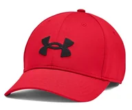 Czapki damskie - Czapka Under Armour męska BLITZING ADJ CAP z daszkiem czerwona - miniaturka - grafika 1