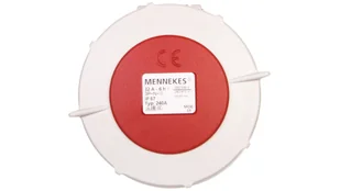 Mennekes 101100297 podstawami Semi oprawa wpuszczana EWG, CEE, 400 V, 50  60 HZ, 32 A, 5-biegunowy, IP 67, opakowanie 10 gniazd, czerwony 101100297 - Inne akcesoria elektryczne - miniaturka - grafika 2