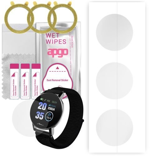 3x folia ochronna hydrożelowa do Media-tech Activeband Thaiti MT871 - apgo Smartwatch Hydrogel Protection Ochrona na ekran smartwatcha