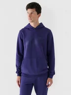 Bluzy sportowe męskie - Męska bluza dresowa nierozpinana z kapturem 4F 4FWMM00TSWSM1766 - granatowa - miniaturka - grafika 1