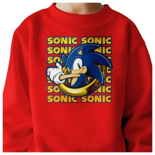 BLUZA DZIECIĘCA SONIC 104 DLA DZIEWCZYNKI CHŁOPCA - Bluzy dla dziewczynek BLUZA DZIECIĘCA SONIC 104 DLA DZIEWCZYNKI CHŁOPCA - Bluzy dla dziewczynek - miniaturka - grafika 1