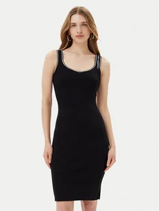 KARL LAGERFELD Sukienka codzienna A2W13018 Czarny Slim Fit - Sukienki - miniaturka - grafika 1
