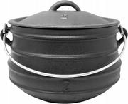 Garnki - Klarstein Klarstein Beefalo Potjie, garnek do duszenia, rozmiar M, żeliwo, okrągły, pokrywka, 6 l 35022 - miniaturka - grafika 1