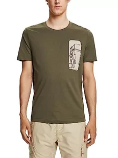 ESPRIT T-shirt męski, 352/Khaki Green 3, XXL - Koszulki męskie - miniaturka - grafika 1