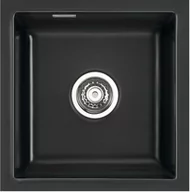 Zlewozmywaki - Zlewozmywak ceramiczny SYSTEMCERAM Mera 40 U Nero Korek automatyczny 5356 01 - miniaturka - grafika 1