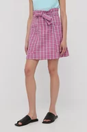 Spódnice - Max&Co spódnica lniana kolor fioletowy mini rozkloszowana - - miniaturka - grafika 1