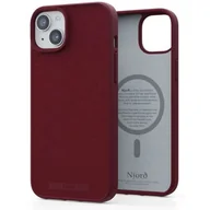 Etui i futerały do telefonów - Obudowa dla telefonów komórkowych Njord Suede MagSafe na Apple iPhone 15 Plus (NA52SU11) Czerwony - miniaturka - grafika 1