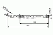 Przewody hamulcowe - Bosch Przewód hamulcowy giętki BOSCH 1987481403 1987481403 - miniaturka - grafika 1