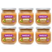 Desery dla dzieci - Smileat Deser z ekologicznymi gruszkami, śliwkami i bananami po 6 miesiącu Zestaw 6 x 130 g Bio - miniaturka - grafika 1