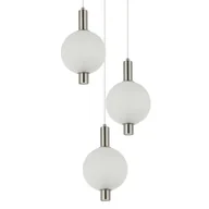 Lampy sufitowe - Żyrandol szklany Lenti PND-83631-3-SC-WH LED 18W 3000K biały srebrny - miniaturka - grafika 1