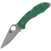 Noże - Spyderco Inc. Nóż Delica 4 Full Flat Green FRN Plain (C11FPGR) - miniaturka - grafika 1