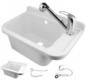 Zlewy i komory gospodarcze - Zlew Gospodarczy Komora Pralnia+ Bateria Wyciągana - miniaturka - grafika 1