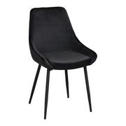 Krzesła - Czarne aksamitne krzesła zestaw 2 szt. Sierra – Rowico - miniaturka - grafika 1