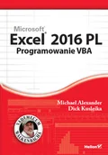 Programowanie - Helion Excel 2016 PL. Programowanie w VBA. Vademecum Walkenbacha - miniaturka - grafika 1