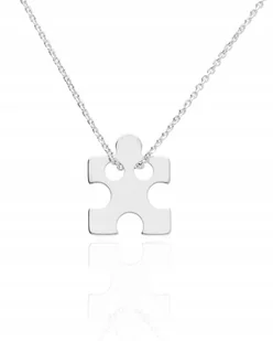 Puzzel puzelek naszyjnik puzel celebrytka srebro 925 60 cm - Naszyjniki - miniaturka - grafika 1