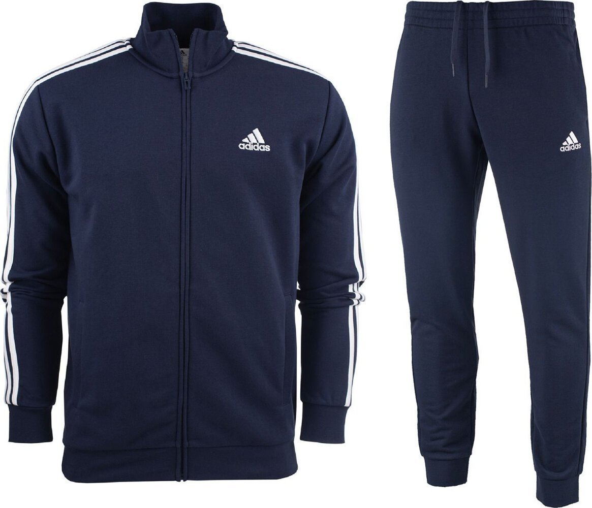Adidas Dres męski adidas Basic 3-Stripes French Terry granatowy IC6765 S