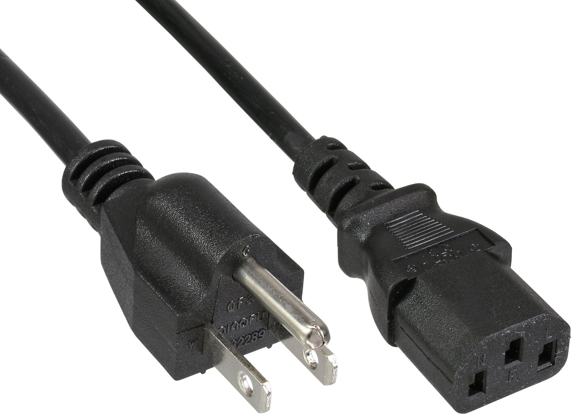 Kabel sieciowy InLine®, wtyczka sieciowa USA do wtyczki sieciowej C13, 3 m