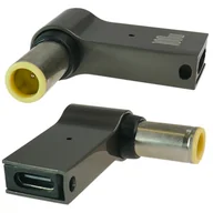Kable - Przejściówka zasilania adapter wtyk USB-C do 7,9x5,5mm +pin LENOVO Alu - miniaturka - grafika 1