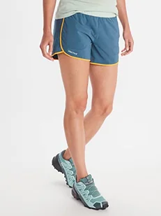 Marmot Damskie szorty Wm's Elda Short 10 cm, oddychające spodenki funkcyjne, szybkoschnące spodenki treningowe z ochroną UV, elastyczne spodenki bouldering, Dusty Teal/Multi, XL - Spodenki damskie - miniaturka - grafika 1