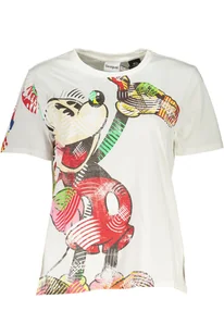 DESIGUAL DAMSKA KOSZULKA Z KRÓTKIM RĘKAWEM BIAŁA - Portfele - miniaturka - grafika 1
