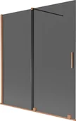 Parawany nawannowe - Mexen Velar parawan nawannowy 2-skrzydłowy rozsuwany 150 x 150 cm, grafit, miedź szczotkowana - 896-150-000-41-65 - miniaturka - grafika 1
