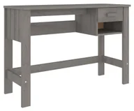 Biurka - Elior Drewniane jasnoszare biurko z szufladą K5-S44 - miniaturka - grafika 1