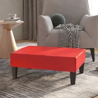 Pufy i podnóżki - shumee shumee Podnóżek czerwony 78x56x32 cm sztuczna skóra - miniaturka - grafika 1